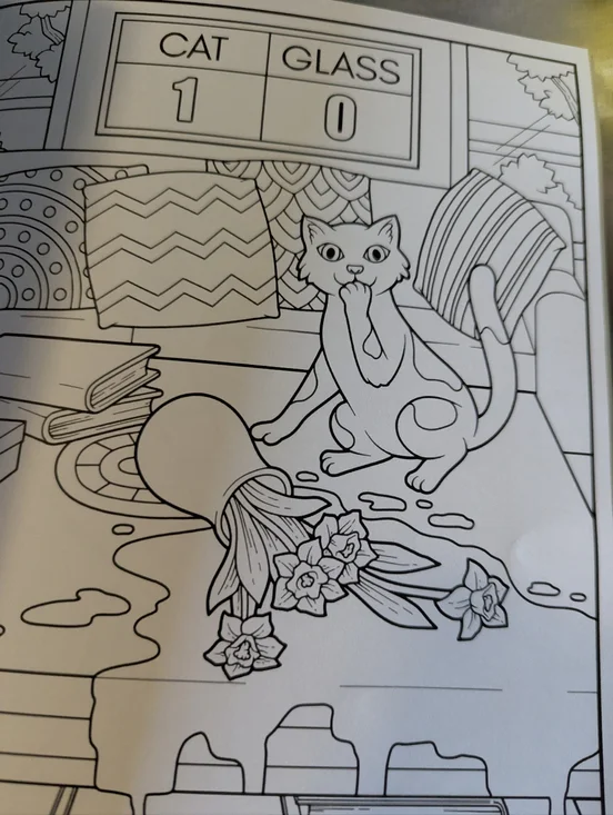 Cat Coloring Book - Picture 4 of 5